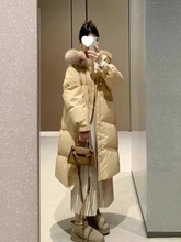 2025冬新款超好看中长款羽绒棉服女韩系加厚棉袄大毛领棉衣外套潮