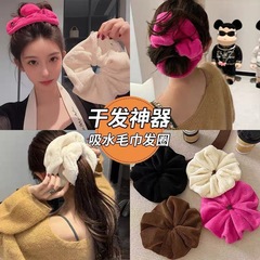 毛绒超大吸水干发发圈护发不伤发发绳秋冬扎头大肠发圈2025发饰