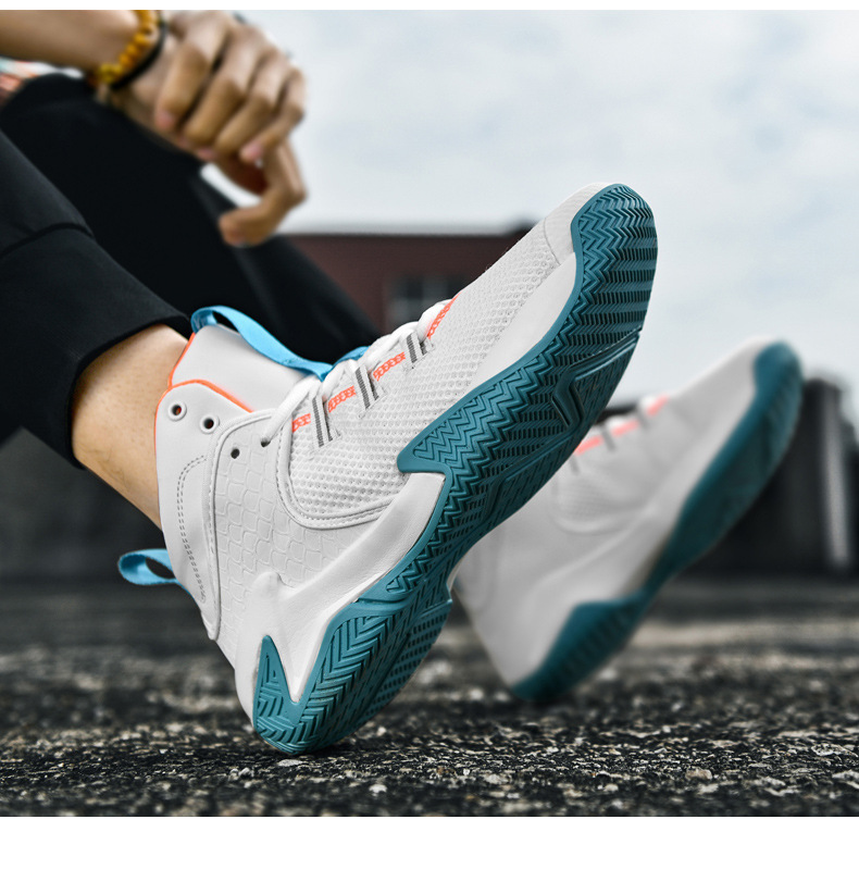 Baloncesto de gran tamaño para entrenamiento práctico de verano para hombres, zapatos de caña alta, resistentes al desgaste, que absorben los golpes,_voghion.com