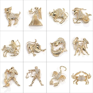 欧美时尚宇宙12生肖胸针动物镶水钻胸花 服装配饰别针徽章brooch