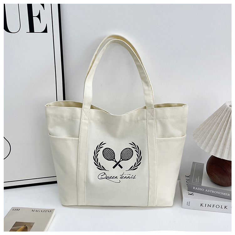 A new best-selling large-capacity casual canvas bag, a Korean-style fashionable and simple canvas bag for commuting to school undefined