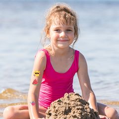 2023 Children's Summer Hawaii Mermaid Dinosaur Butterfly Animal Glitter Glitter Waterproof Temporary Tattoos