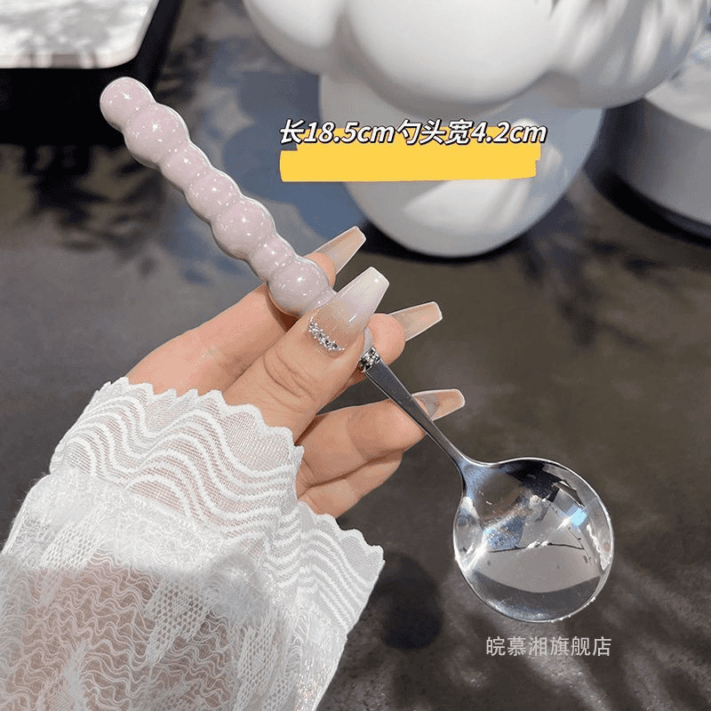 보라색 진주 손잡이 1개