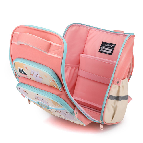  New Primary School Students (Grades 1-6) Weight Reduction Girl Children Lightweight Large Capacity School Bag for Dropshipping