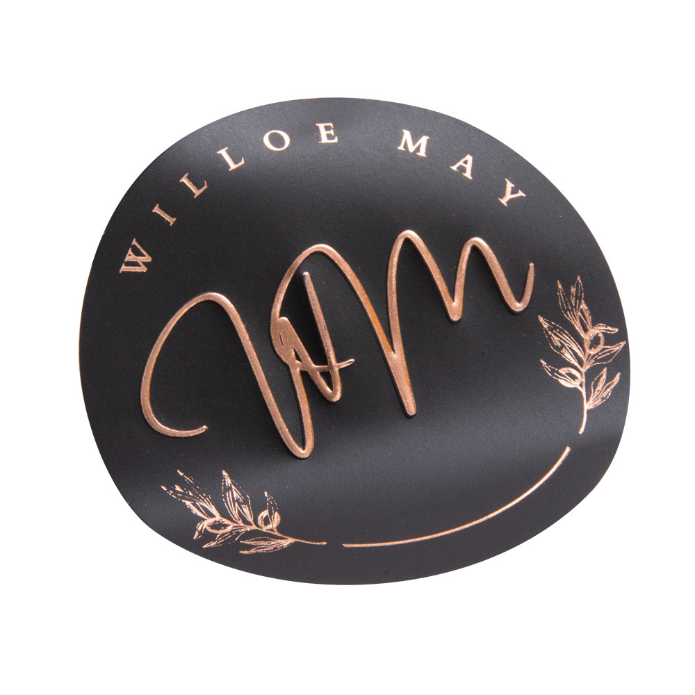 印刷廠制造透明logo不幹膠標簽金屬燙金封口貼紙制造不幹膠瓶貼