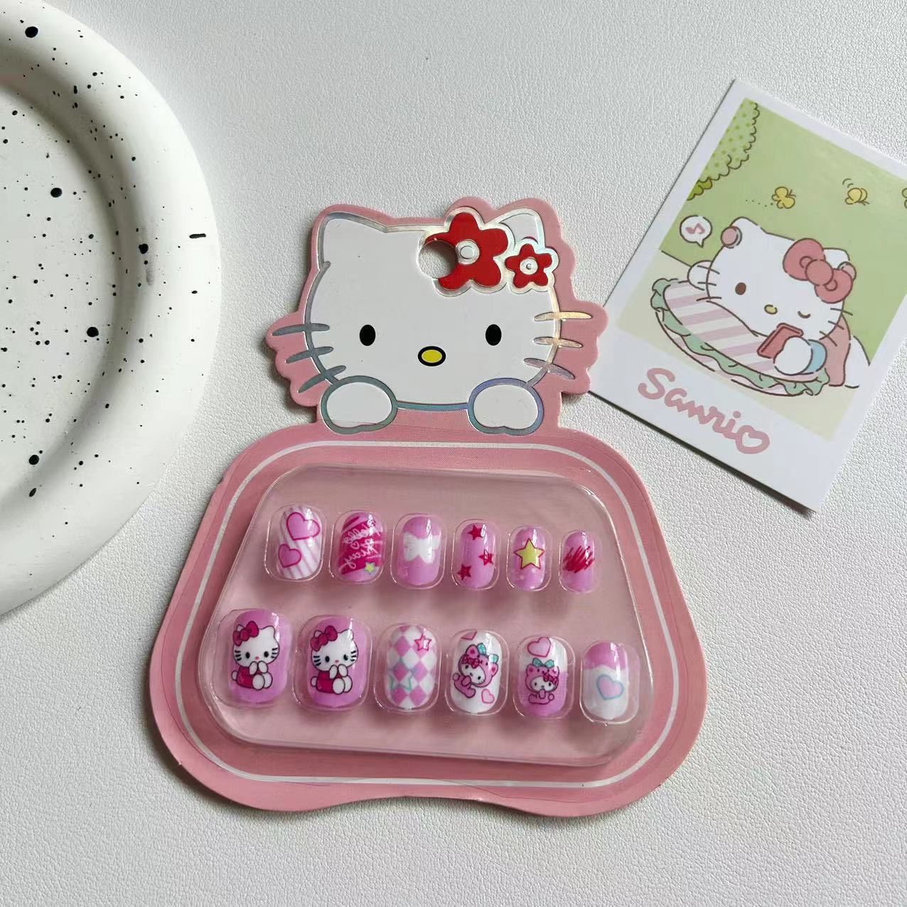 Niños dibujos animados estereoscópicos pegatinas de uñas niñas parches de uñas bebés desmontables impermeables uñas al por mayor