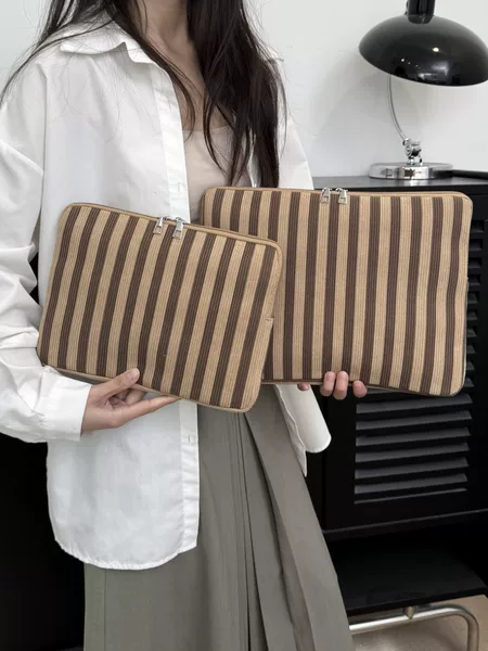 14inch Notebook Shockproof Computer Bag Korean Style Small Fresh Plaid Portable Liner Bag 11inch Tablet iPad Bag