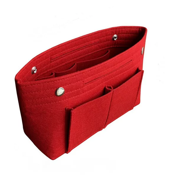 Cross-Border Felt Cosmetic Bag with Snap Closure, Large Capacity Storage Bag, Home Storage Bag