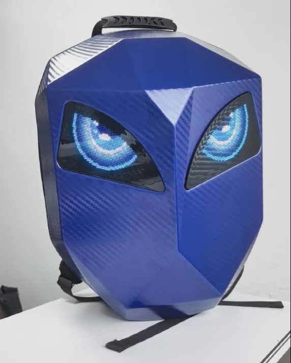 Bolsa de locomotora LED inteligente de 18 pulgadas Iron Man mochila de ciclismo bolsa de casco fresco material de nylon para PC