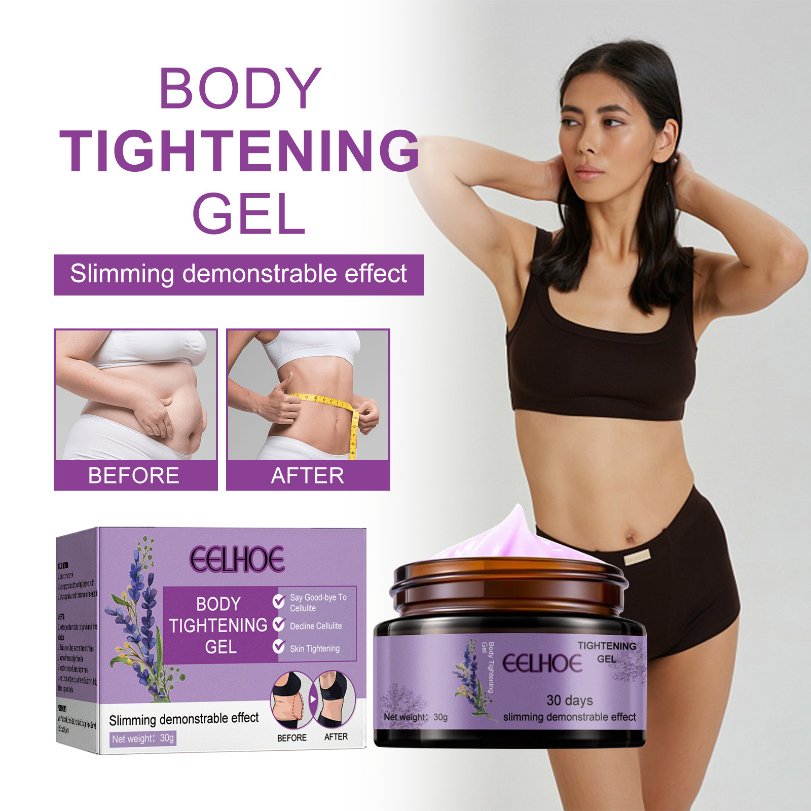 2024 gél Curve Body Shrinking feszesítő bőr comb- és karformáló krém_voghion.com