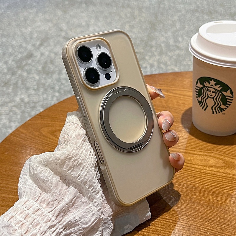 新款磁吸支点壳适用iphone16pro手机壳简约侧边防滑苹果15promax创意旋转支架14pro透色磨砂防摔16情侣保护套|undefined