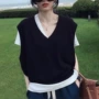 新款春秋v领宽松坎肩