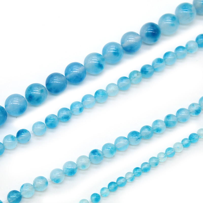Organic blue woven beads handmade