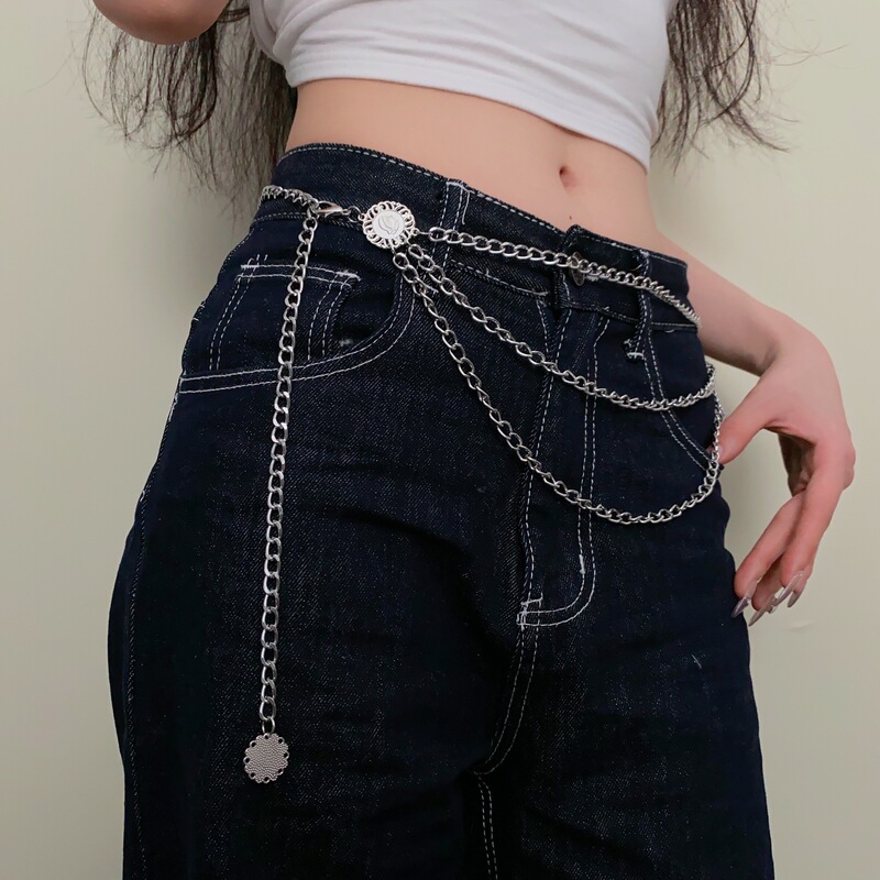 エスニックスタイルのラウンドプレートポートレートタッセルウエストチェーン女性用ボヘミアンレトロベルペンダントベルトアンティークスタイル多用途アクセサリー|undefined