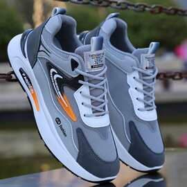 男鞋春秋季新款透气网面运动鞋百搭软底休闲鞋防滑防臭耐磨跑步鞋