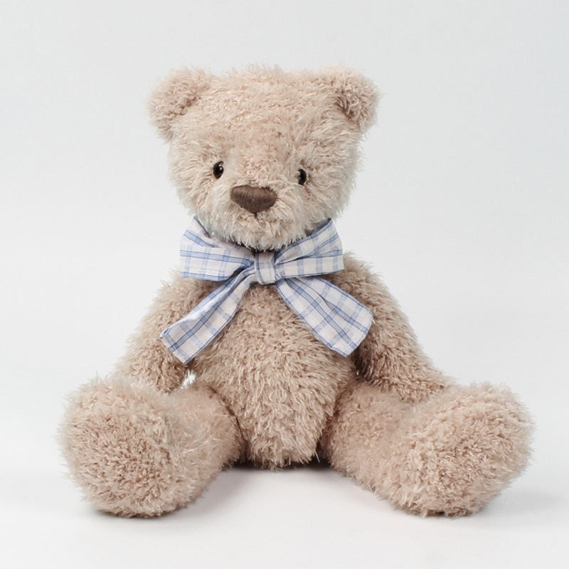 Brown Gentleman Comfort Bear Doll Children's Birthday Gift Plush Toy Bow Tie Bear Doll Wholesale