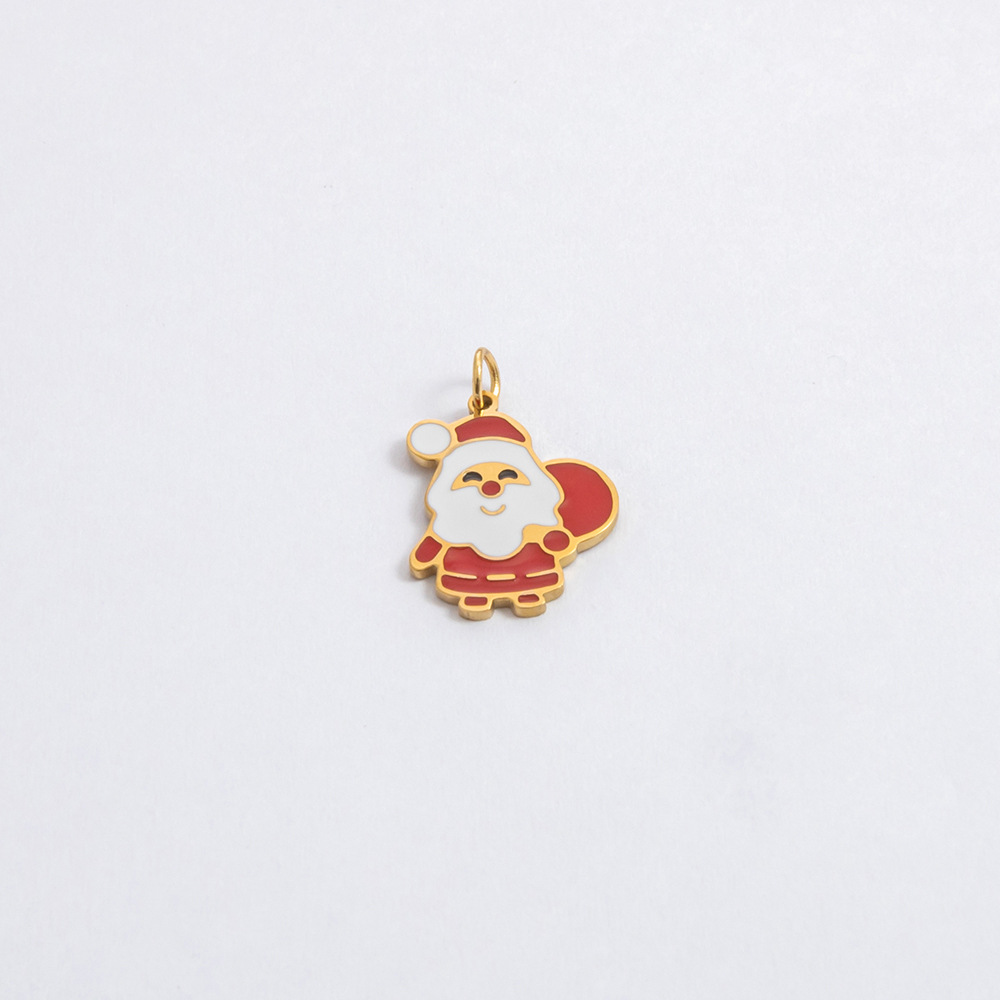 Wholesale Jewelry Cute Santa Claus Christmas Socks 304 Stainless Steel display picture 17