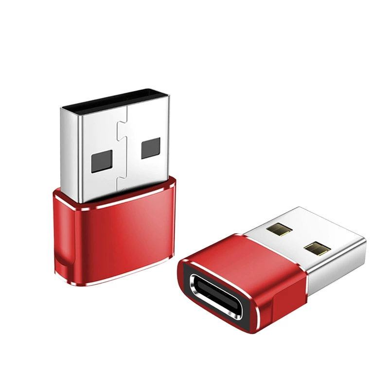 Алюминиевый USB -> TYPE-C адаптер (переходник) с USB на Type-C, адаптер A -> C (Type-C гнездо)