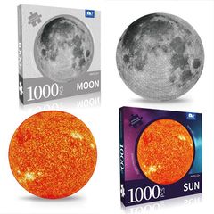 MiniWhale 精美紙質1000塊太陽月球拼圖1000片星空系列拼圖
