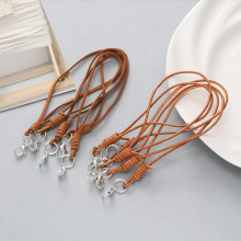 diy金属扣绒皮挂绳挂件  半成品绒皮挂绳 手工编织吊坠公仔吊绳