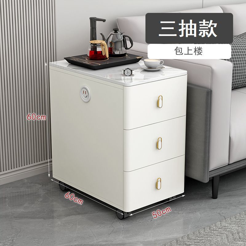 Gabinete de sofá, mesa de té móvil, mesa de té de lujo ligera, mesa de té moderna, mesa de té simple, gabinete de té para el hogar