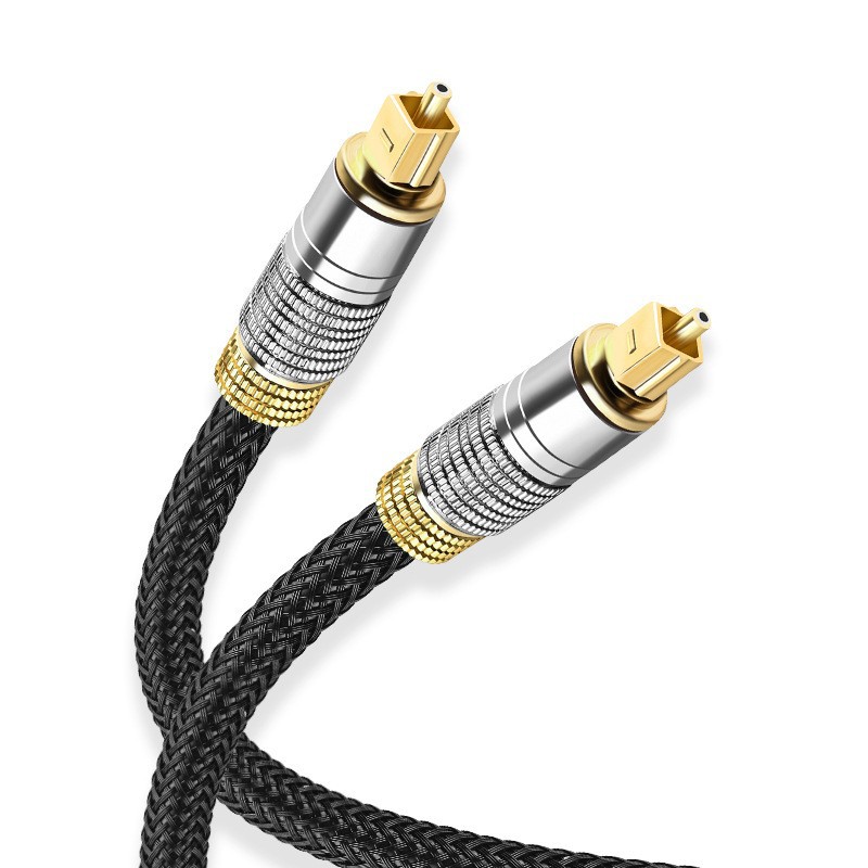 Cable de audio Cable de fibra óptica digital Cable de salida SPDIF Cable de altavoz chapado en oro Cable de fibra óptica de 5.1 canales