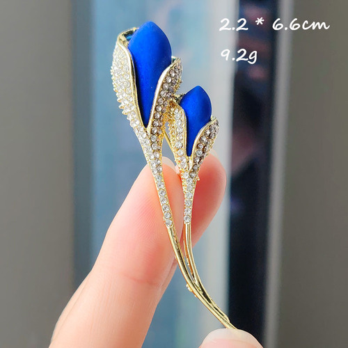 New stylish 3D floral pearl and diamond brooch with personalized creative oil-painted floral design, fashionable versatile accessory