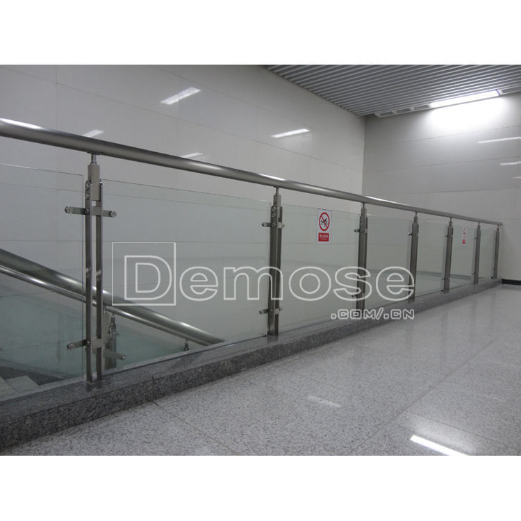 户外钢化玻璃栏杆 栏板大厦 商业酒店大堂防护栏 不锈钢栏杆户外