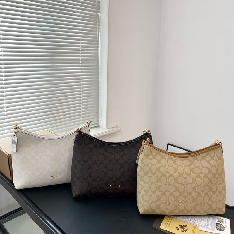 Kou C's New Model Laurel 31 Classic Monogram Hobo Bag, Large Capacity Handbag, Shoulder Bag, Underarm Bag, Crossbody Bag for Women