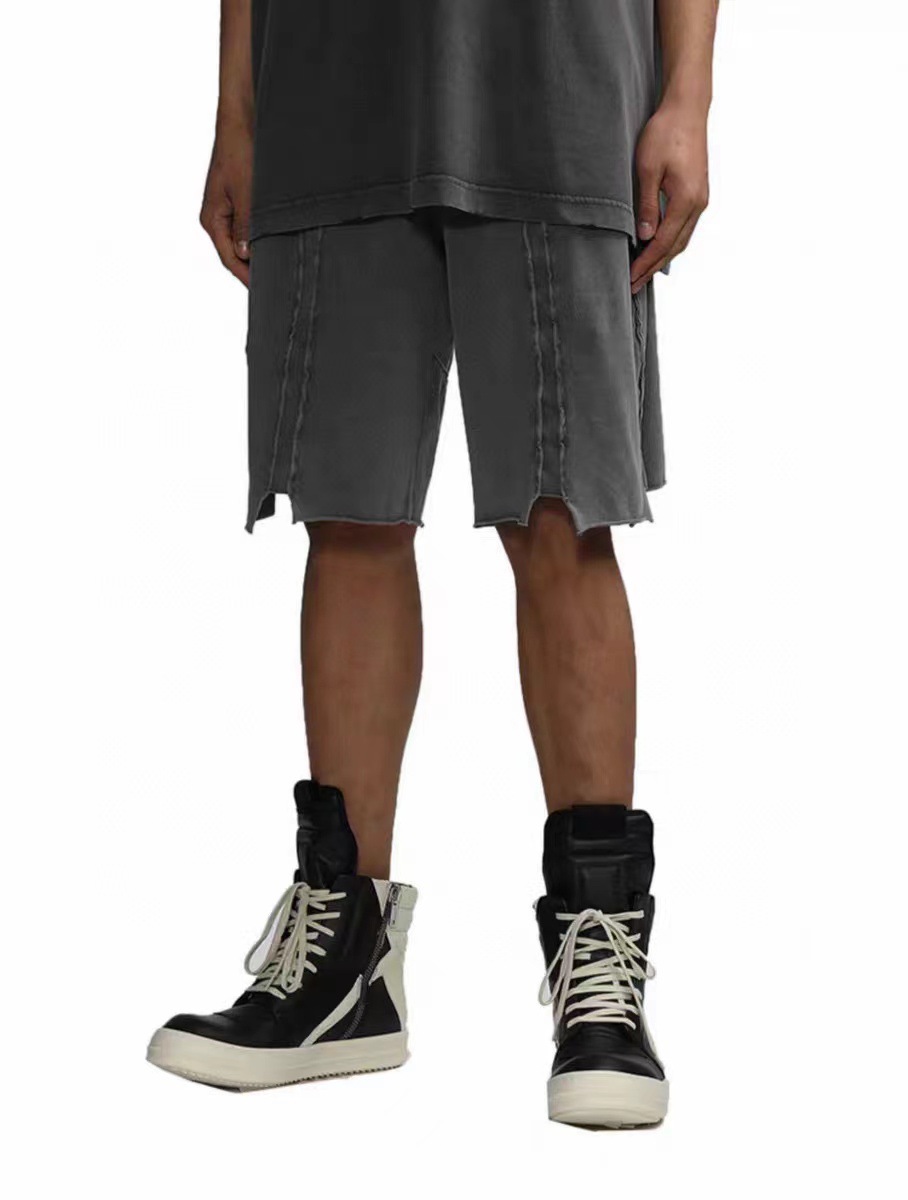 Men's Patchwork T-shirt With Letter Embroidery American Style_voghion.com