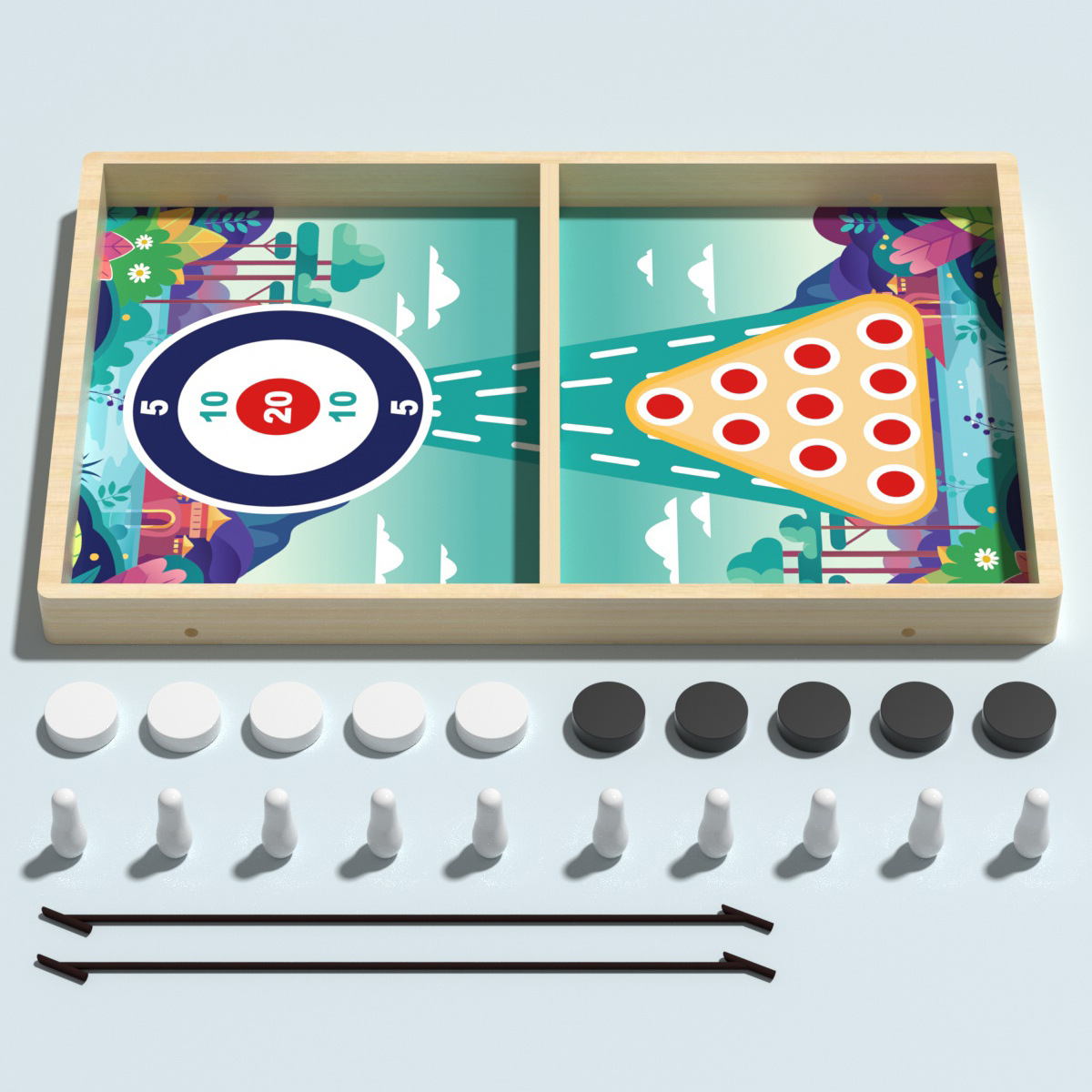 3-in-1 [바운스 체스 + 아이스하키 + 볼링]