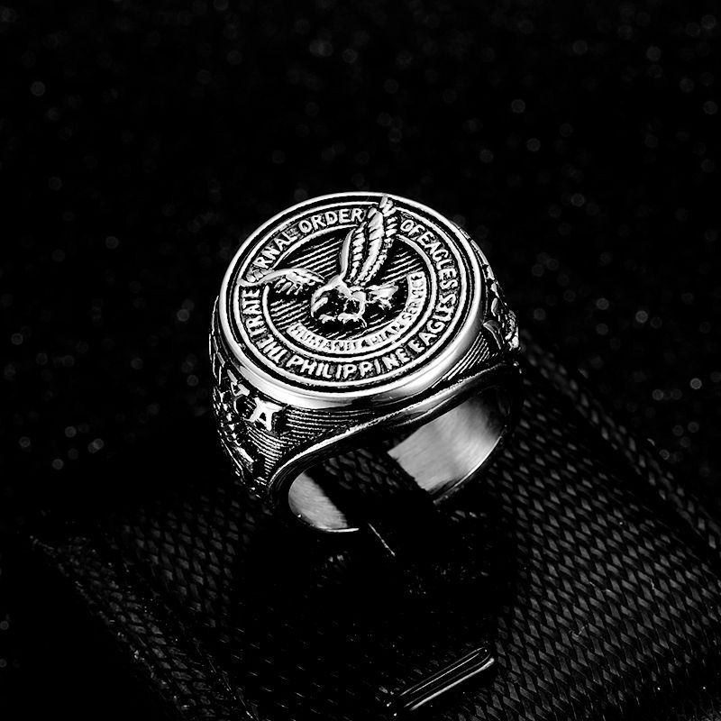 1 Piece Punk Eagle Titanium Steel Plating Men's Rings display picture 2