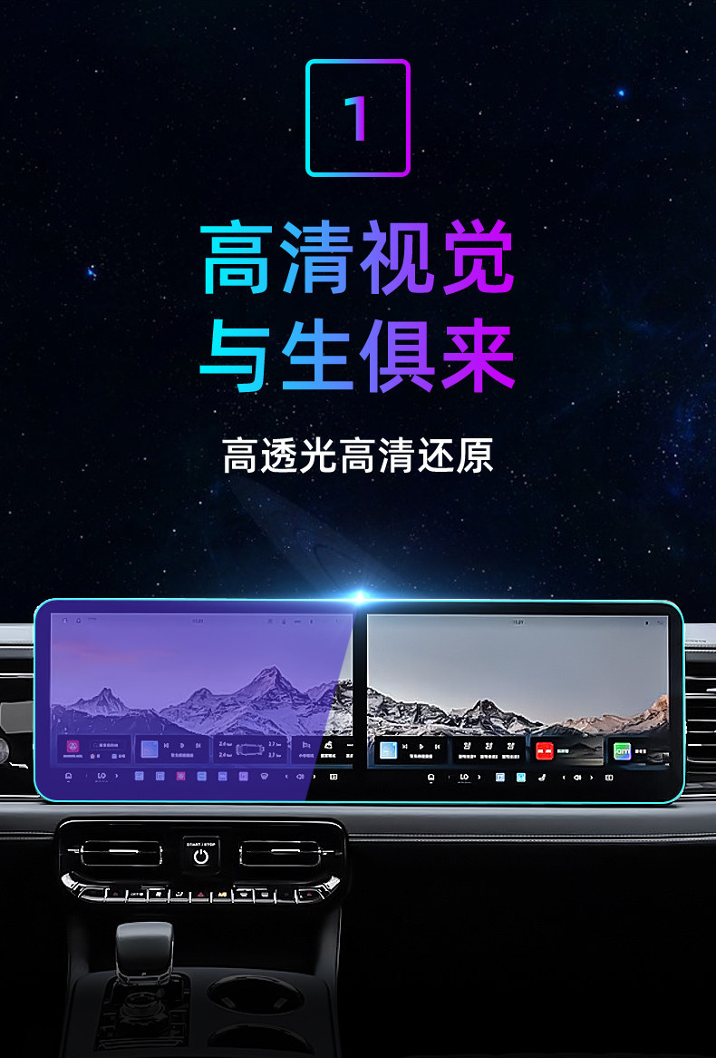 Suitable for 26 models of Beijing Tant 700 central control tempered film car navigation screen protector display screen protective film