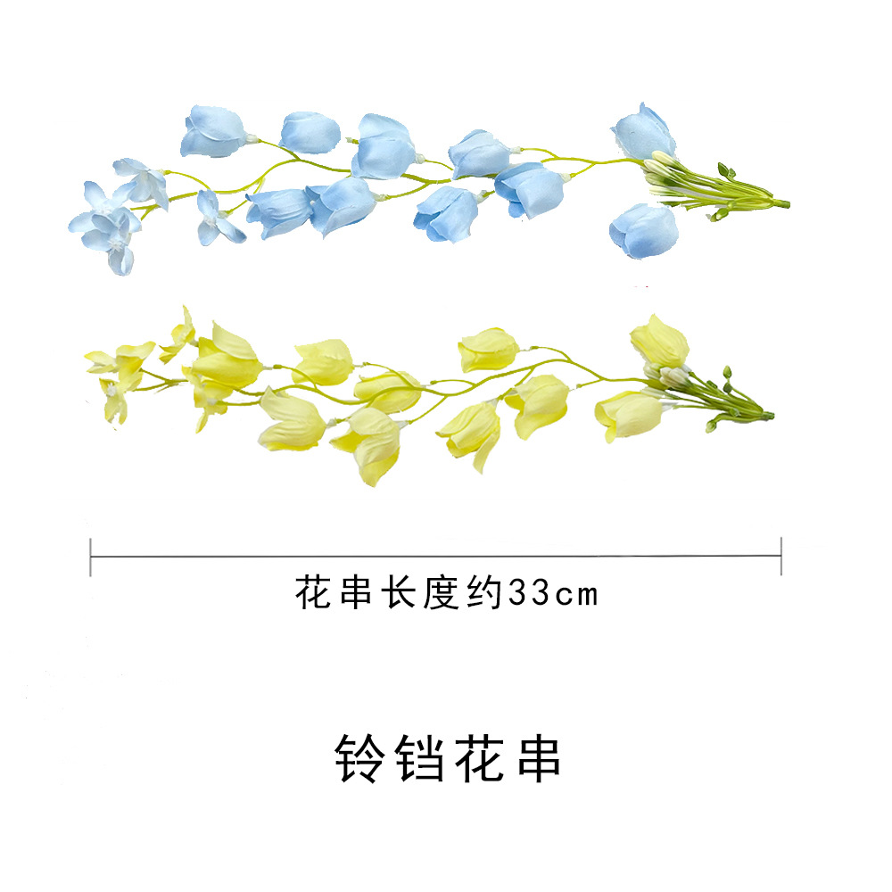 Simulación colgante flor de brida DIY tocado de novia pinza de flores paquete de material para hacer pequeños adornos de diseño floral en el hogar