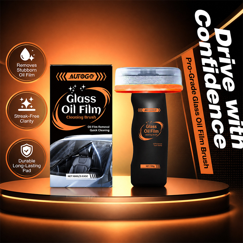 Glass Oil Film Cleaning Handle, Powerful Oil Film Removal, Water Repellent, Windshield Oil Film Stain Cleaning Brush, Source Factory