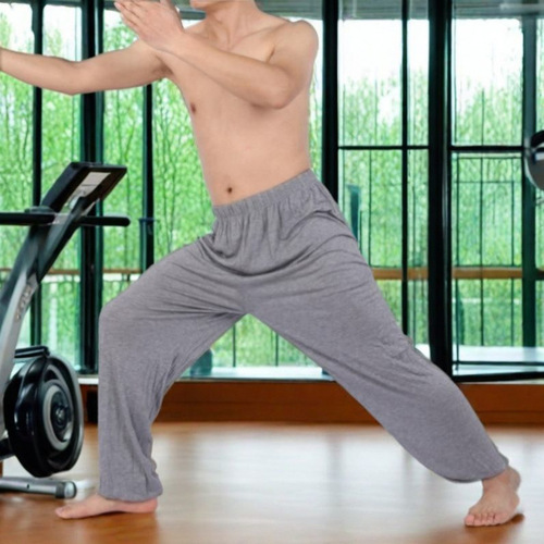 Tai Chi Pants for Men and Women - Spring and Summer Cotton-Linen Breathable Sweat-absorbent Tai Chi Suit Pants - High-end Kung Fu Martial Arts Training Lantern Pants - Hong Ji
