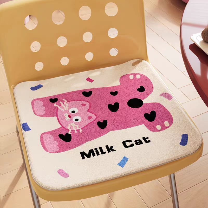 Cushion Office Sedentary Cartoon Cashmere Cushion Household Dirt-Resistant Thickened Soft Chair Cushion Non-Slip Plush Fat Pad