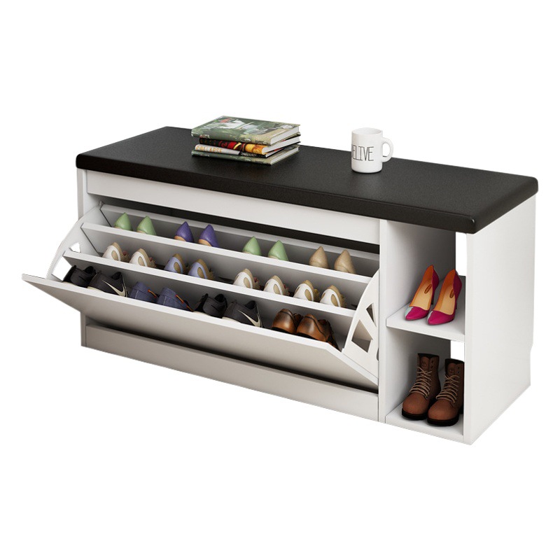 Banco para cambiar zapatos para la entrada del hogar con espacio para botas, zapatero, zapatero con asientos para la entrada, banco para zapatos con almacenamiento para la entrada.