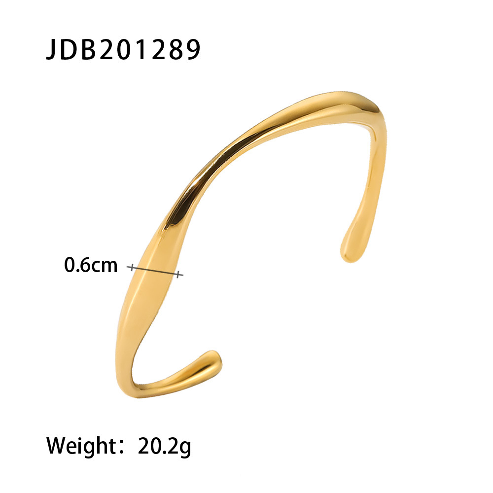 Fashion Irregular Stainless Steel Plating Bangle display picture 7