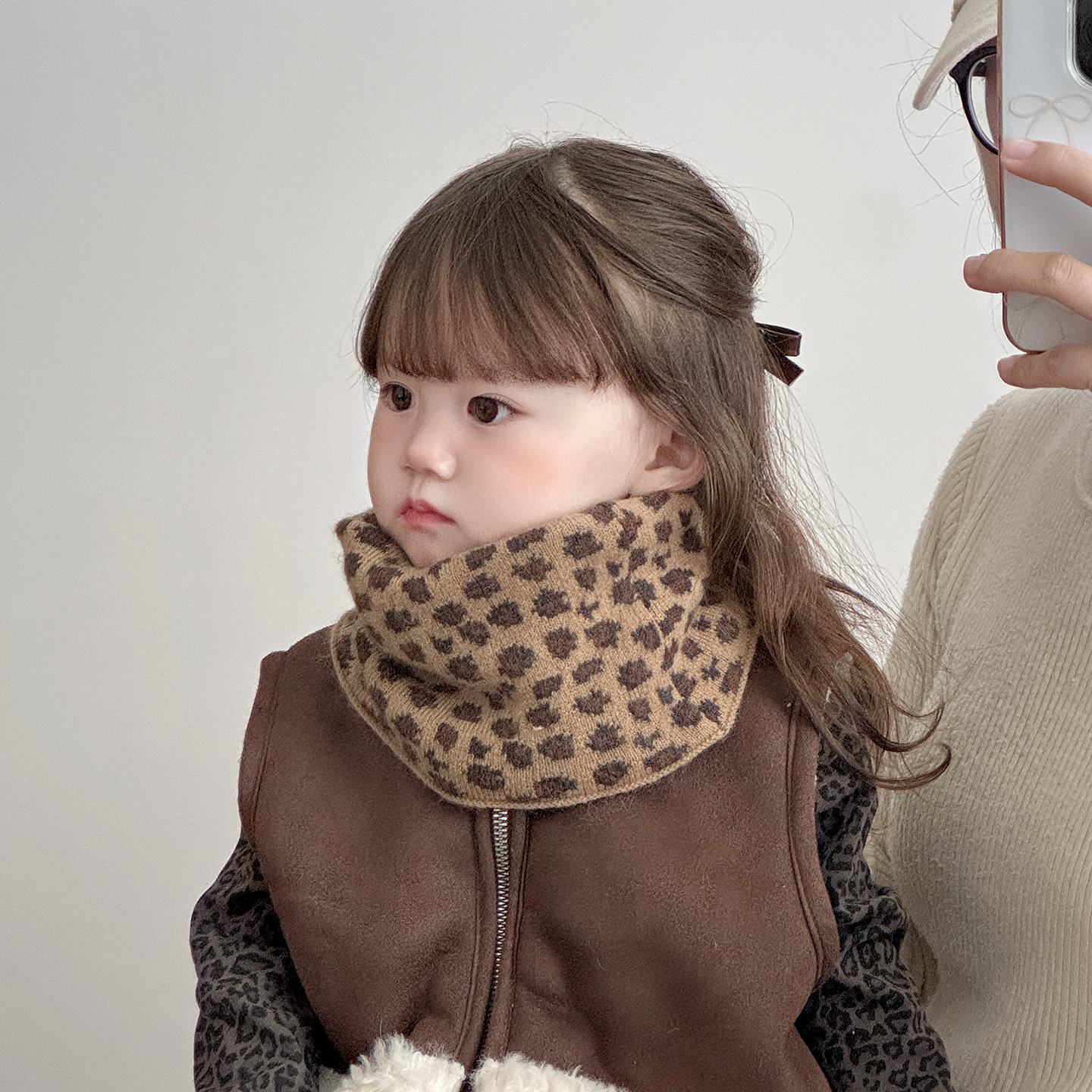 Cuello de invierno para niños colgar máscara de orejas para bebés gruesa bufandas de lana de punto caliente para proteger el cuello a prueba de viento colcha de cuello