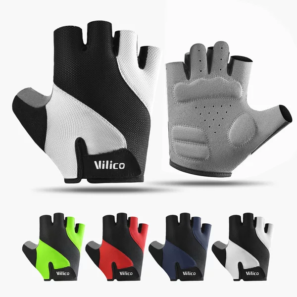 Outdoor Riding Fitness Sports Half Finger Gloves Summer Running Breathable Anti-skid Road Bicycle Shock Absorbing Gloves