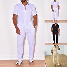 G 26563 Men's linen short sleeve set ��ʿ������乤װ��