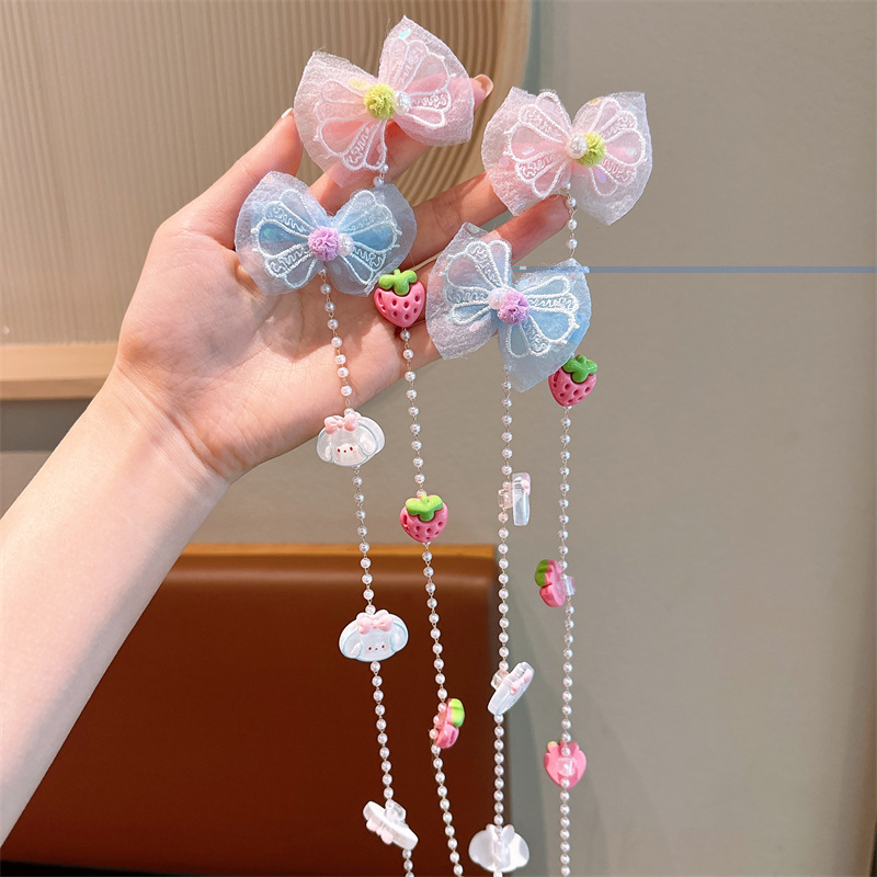 Super inmortal mariposa clip de cabello para niños trenzados clip de cabello para niñas publicas suecas joyas de cadena trenzada para niñas