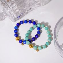 直播款中古风高品质天然石串珠青金玛瑙虎眼红纹天河钛钢手链