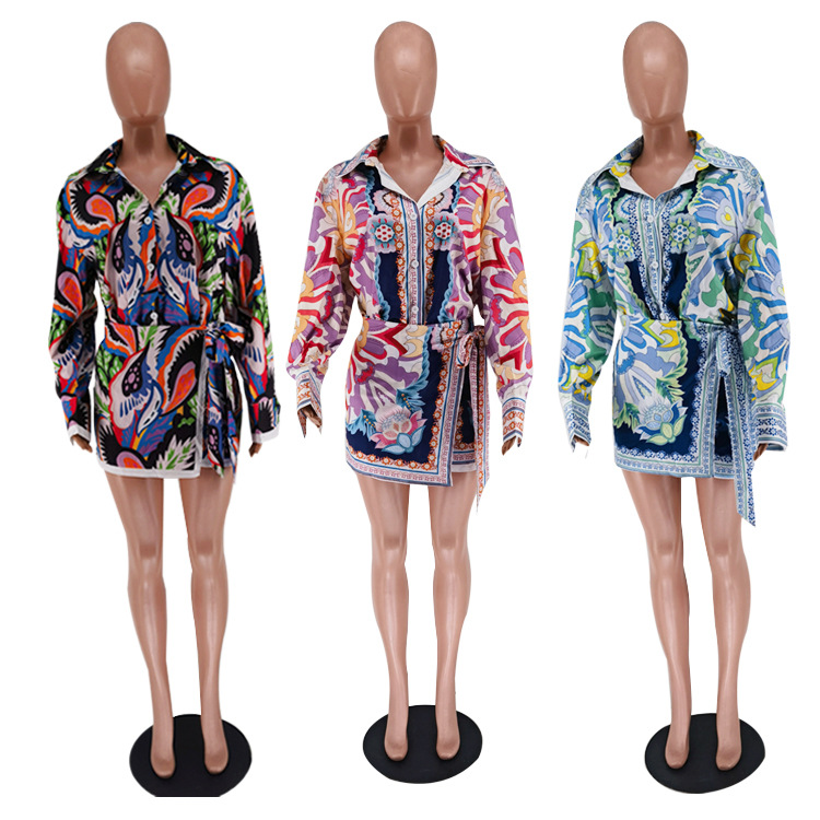 Women's Gender Printing, Button Design Casual Style Daily Women's Casual Printing 4-Way Stretch Fabric Spandex Polyester Printing Button Shorts Co-ord Set Shorts Sets