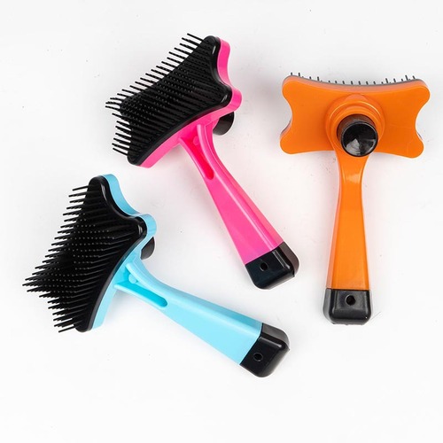 Pet comb wholesale push-type dog combing brush knotting needle comb to remove hair small and medium-sized dogs and cats pet supplies