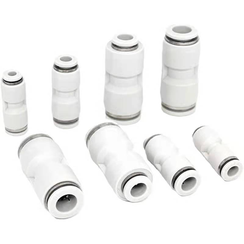 精品白色气动快速接头 直通变径 PG6-4 8-6 10-8 12-10 16-12