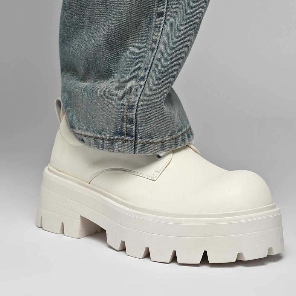 Chaussures en cuir décontractées pour hommes ShoeVault Cleanfit New Fashion Derby style britannique à gros orteil_voghion.com