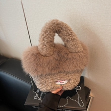 2025秋冬新款仿羊羔毛手提包韩版毛茸茸手拎包通勤单肩斜挎毛绒包