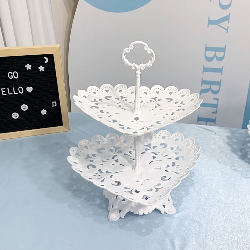 Tabla de descanso de té bandeja de pastel de aniversario decoración tabla de postres estante de exhibición de té de la tarde estante de dulces platos de recepción